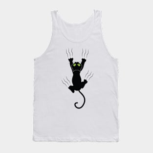 black cat funny so cute kitty Tank Top